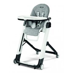 Scaun De Masa 2 in 1 Peg Perego, Siesta Follow Me, Wonder Grey, 0 - 15 Kg, Culoare: Alb/Gri