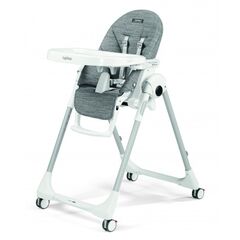 Scaun De Masa 2 in 1 Peg Perego, Prima Pappa Zero Follow Me, WonderGrey, 0 - 15 Kg, Culoare: Alb/Gri