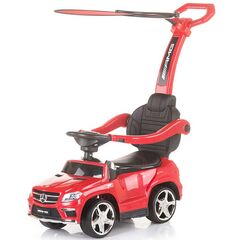 Masinuta de impins cu copertina Chipolino Mercedes Benz GL63 AMG red, Culoare: Rosu