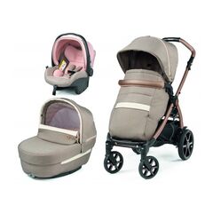 Carucior 3 in 1 Peg Perego Book, Primoviaggio SL,  0 - 22 kg, Mon Amour, Bej / Roz, Culoare: Roz