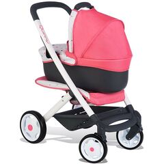 Carucior pentru papusi Smoby Quinny Combi 3 in 1 roz, Culoare: Roz