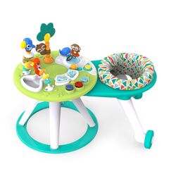 Bright Starts - Centru de activitati 2 in 1 Tropic Cool, Culoare: Turquoise