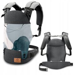 Lionelo - Marsupiu 2 in 1 Margareet, Q Essence, Culoare: Gri/Negru