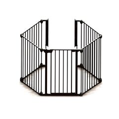 Tarc de siguranta modular cu 5 panouri, metal negru, Noma N94238, Culoare: Negru