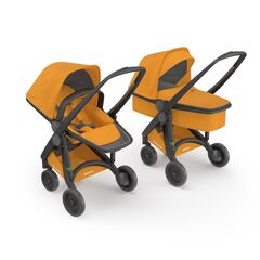 Carucior 2 In 1, Greentom, 100% Ecologic, Black Sunflower, Culoare: Galben