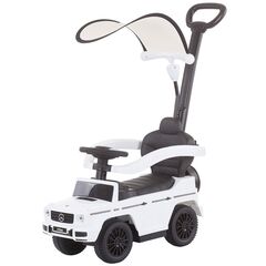 Masinuta de impins Chipolino Mercedes G350 white cu maner si copertina, Culoare: Alb
