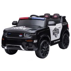 Masinuta electrica Chipolino Police SUV black, Culoare: Alb/Negru