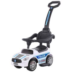 Masinuta de impins Chipolino Police white cu maner, Culoare: Alb