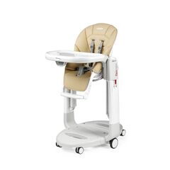 Scaun de masa 3 in 1 Peg Perego Tatamia Follow Me, 0-15 Kg, Paloma, Bej, Culoare: Crem