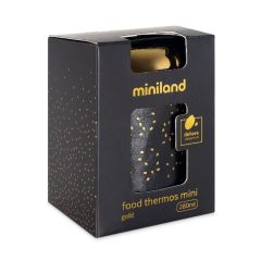 Termos Mancare Solida Deluxe 280 ml Gold Miniland, Culoare: Galben, Cantitate: 280ml