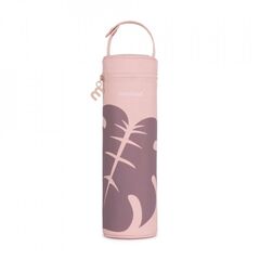 Gentura izoterma Thermibag Terra Leaves 500 ml Miniland, Culoare: Roz, Cantitate: 500ml