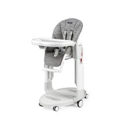 Scaun de masa 3 in 1 Peg Perego Tatamia Follow Me, 0-15 Kg, WonderGrey, Gri, Culoare: Gri