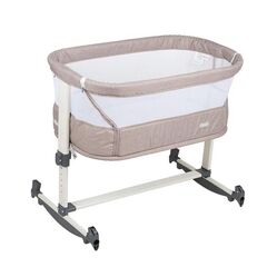 BabyGo - Patut co-sleeper Vivaldi Beige, Culoare: Crem, Dimensiuni: 80x50