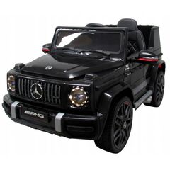 Masinuta electrica cu telecomanda, roti EVA, scaun piele Mercedes G63 - Negru, Culoare: Negru