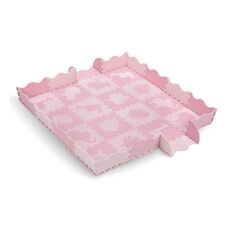 Covoras de joaca Puzzle 150x150 cm, Momi Zawi - Pink, Culoare: Roz