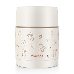 Termos mancare solida 600 ml Natur Bunny Miniland, Culoare: Roz, Cantitate: 600ml