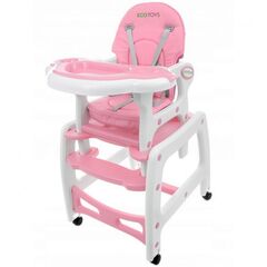 Scaun de masa 3 in 1 Ecotoys HC-223 Roz, Culoare: Roz