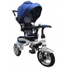 Tricicleta cu pedale 3 in 1 R-Sport T3 - Albastru, Culoare: Albastru