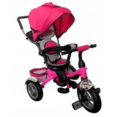 Tricicleta cu pedale 3 in 1 R-Sport T3 - Roz, Culoare: Roz