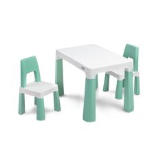 Set masuta cu scaunele pentru copii Toyz MONTI Menta, Culoare: Verde