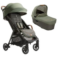 Joie - Carucior pentru copii ultracompact 2 in 1 Parcel, nastere - 22 kg, Signature Pine, Culoare: Verde