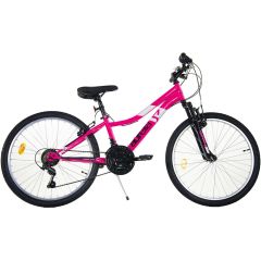 Bicicleta Dino Bikes 24'' MTB femei Ring roz, Culoare: Roz, Dimensiuni: 24 inch