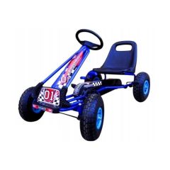 Kart cu pedale Gokart, 3-7 ani, roti gonflabile, G1 R-Sport - Albastru, Culoare: Albastru