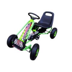 Kart cu pedale Gokart, 3-7 ani, roti gonflabile, G1 R-Sport - Verde, Culoare: Verde