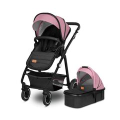 Lionelo - Carucior Amber 2 in 1, Pana la 22 kg, Roz, Culoare: Roz, Model: 2 in 1
