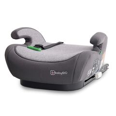 BabyGo - Scaun auto booster i-Size Bursa IV Grey, 125-150 cm, certificat R129, Culoare: Gri, Grupa: 22-36kg (6 ani - 12 ani)