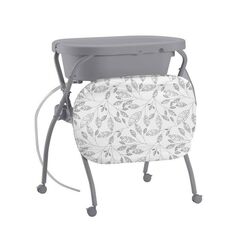 Petite&Mars - Cadita 3 in 1, Spa, Pliabila, Cu roti si sistem de scurgere, Gri, Culoare: Gri