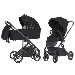 Carucior troller reversibil (max. 22 Kg) Carrello ALFA 2 in 1 Midnight Black, Culoare: Negru, Model: 2 in 1