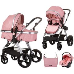 Carucior Chipolino Havana 3 in 1 flamingo, Culoare: Roz, Model: 3 in 1
