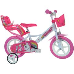 Bicicleta copii Dino Bikes 12' Unicorn, Culoare: Multicolor, Dimensiuni: 12 inch