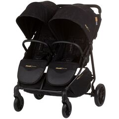 Carucior gemeni Chipolino Top Stars obsidian, Culoare: Negru, Model: gemeni