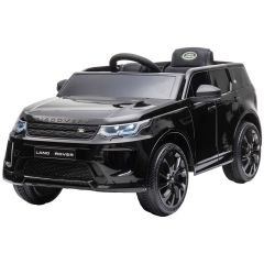 Masinuta electrica Chipolino SUV Land Rover Discovery cu scaun din piele si roti EVA black, Culoare: Negru, Capacitate acumulator: 12V