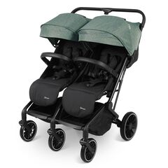BabyGo - Carucior pliabil pentru gemeni GoTwice, Green, Culoare: Verde, Model: gemeni