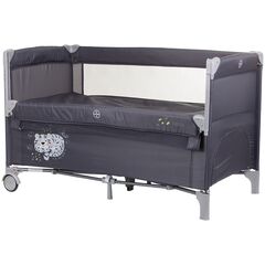 Patut pliabil Chipolino Relax granite cu laterala culisanta, Culoare: Gri, Dimensiuni: 120x60