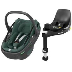 Scaun Auto I-Size Maxi-Cosi CORAL 360 BS + Baza Auto FAMILYFIX 360 ESSENTIAL GREEN, Culoare: Verde inchis, Grupa: 0-13kg (0 luni - 12 luni)