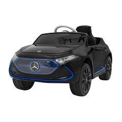 Masinuta electrica cu telecomanda MERCEDES BENZ AMG EQA, roti EVA, scaun tapitat, 101x69x53 cm, putere 70W - Negru, Culoare: Negru, Capacitate acumulator: 12V