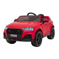 Masinuta electrica cu telecomanda AUDI Q7 NEW LIFT, roti EVA, scaun tapitat, 117x67x54 cm, putere 70W - Rosu, Culoare: Rosu, Capacitate acumulator: 12V
