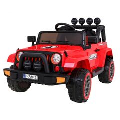 Masinuta electrica cu telecomanda BRD-7588, 4X4 permanent, roti EVA, scaun tapitat, 112x70x72 cm, putere 48W - Rosu, Culoare: Rosu, Capacitate acumulator: 12V