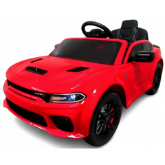Masinuta electrica cu telecomanda, roti EVA, varsta 1-5 ani, putere 90W, 107x68x53 cm, DODGE SRT R-Sport - Rosu, Culoare: Rosu, Capacitate acumulator: 12V