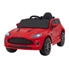 Masinuta electrica cu telecomanda ASTON MARTIN DBX, roti EVA, scaun tapitat, 105x62x48 cm, putere 100W - Rosu, Culoare: Rosu, Capacitate acumulator: 12V