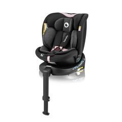 Scaun auto, Lionelo, i-Size Navy, 0-36 Kg, 40-150 cm, Rotire 360 grade, R129, Negru/Roz, Culoare: Roz, Grupa: 0-36kg (0 luni - 12 ani)