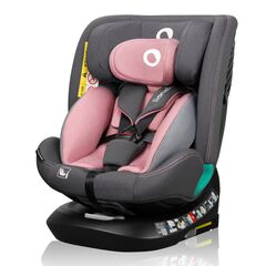 Scaun auto, Lionelo, Bastiaan One i-Size, 4 in 1, Rotire 360 grade, Top Tether, 0-36 Kg, 40-150 cm, R129, Roz, Culoare: Roz, Grupa: 0-36kg (0 luni - 12 ani)