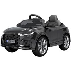 Masinuta electrica Chipolino Audi RS Q8 cu scaun din piele si roti EVA black, Culoare: Negru, Capacitate acumulator: 12V
