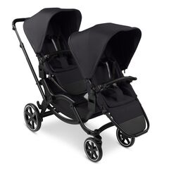 Carucior gemeni Zoom 2 Coal ABC Design, Culoare: Negru, Model: gemeni