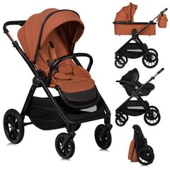 Carucior 3 in 1, Lionelo, Layla, Pana la 22 kg, Maro, Culoare: Maro, Model: 3 in 1