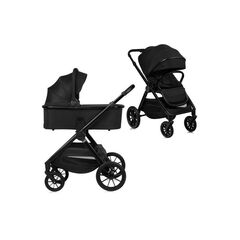 Carucior 2 in 1, Lionelo, Layla, Pana la 22 kg, Negru, Culoare: Negru, Model: 2 in 1
